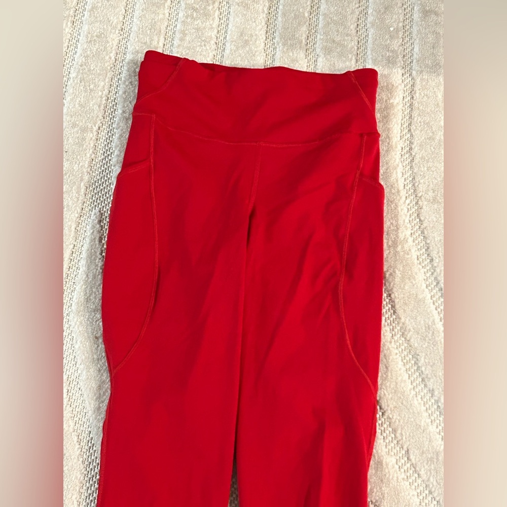 Lululemon Fast and Free High-Rise Tight 25” Pockets in Dark Red - Size 4 - Picture 3 of 13
